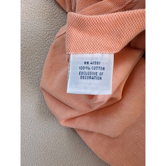 Ralph Lauren Men's Knit Oxford Size 2XL Button Up Shirt Peach Pony Logo Preppy - Picture 6 of 9